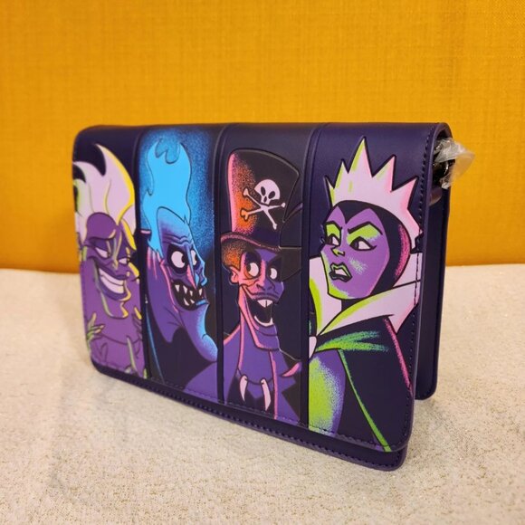 Loungefly Disney Villains in the Dark Crossbody Bag Ursula Evil Queen Hades NEW - Picture 7 of 9